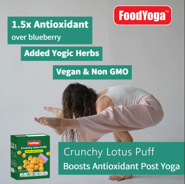 Foodyoga Lotus Puff Snack with Antioxidant, 4 units of Variety Pack