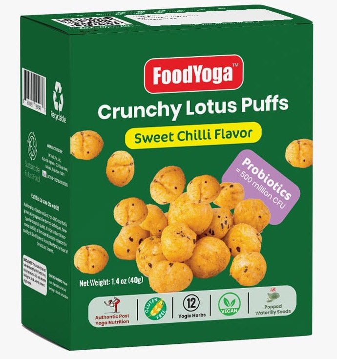 Crunchy Lotus Puff Probiotics, Sweet Chilli Flavor, 8x1.4 oz