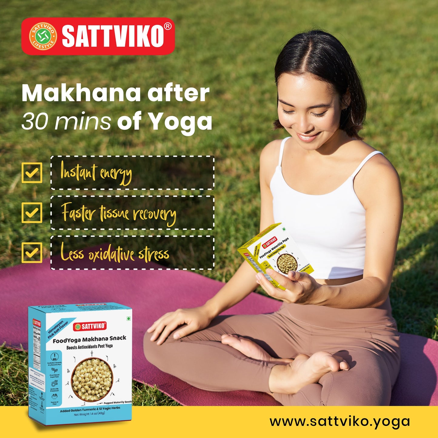 FoodYoga Makhana Snack rich in Antioxidant, Pack of 5