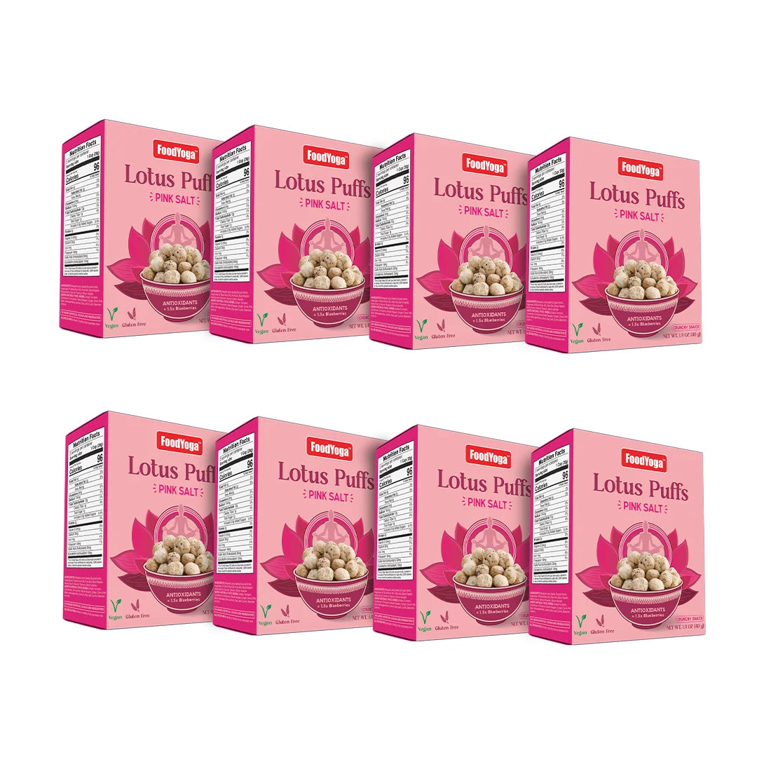 Crunchy Lotus Puff in Pink Salt with Antioxidants - Pack of 8