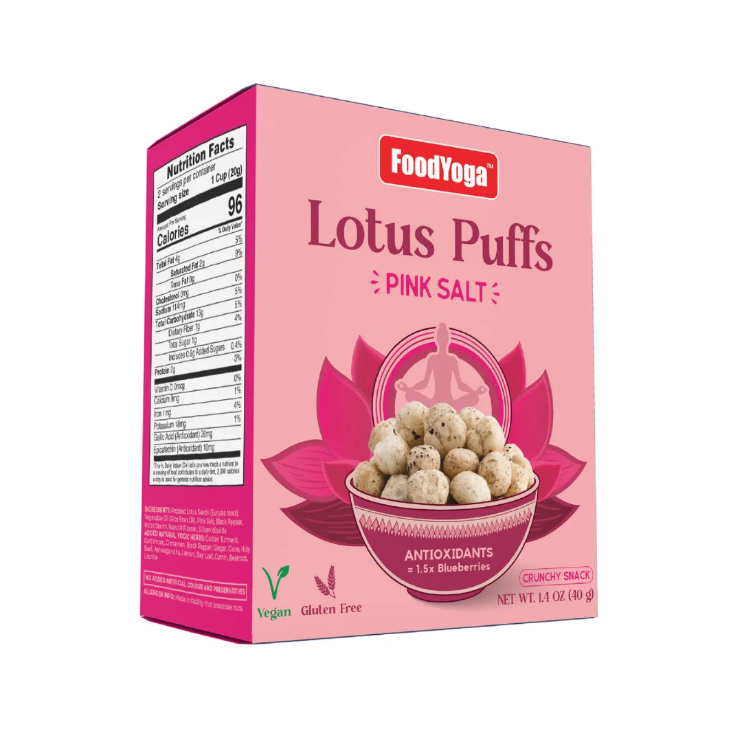 Crunchy Lotus Puff in Pink Salt with Antioxidants - Pack of 8