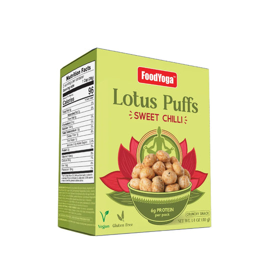 Crunchy Lotus Puffs in Sweet Chilli Flavour with 500 million CFU Probiotics - Pack of 8