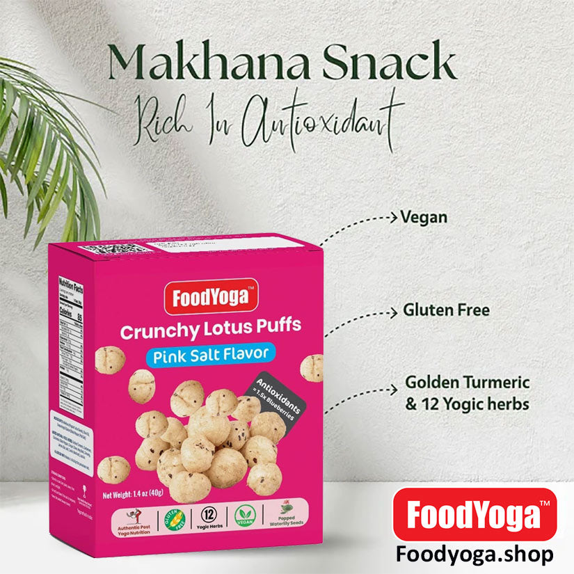 Foodyoga Lotus Puff Snack with Antioxidant, 4 units of Variety Pack